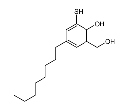 2-(hydroxymethyl)-4-octyl-6-sulfanylphenol结构式