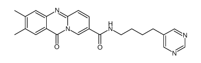 2,3-dimethyl-11-oxo-N-<4-(5-pyrimidinyl)butyl>-11H-pyrido<2,1-b>quinazoline-8-carboxamide Structure