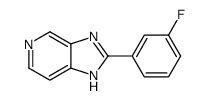2-(3-fluorophenyl)-3H-imidazo[4,5-c]pyridine结构式