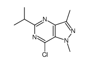 7-chloro-1,3-dimethyl-5-propan-2-ylpyrazolo[4,3-d]pyrimidine Structure