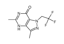 7,8-dihydro-3,5-dimethyl-1-(2,2,2-trifluoroethyl)-1H-pyrazolo[4,3-d]pyrimidin-7-one Structure