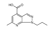6-METHYL-1-PROPYL-1H-PYRAZOLO[3,4-B]PYRIDINE-4-CARBOXYLIC ACID结构式