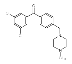 3,5-DICHLORO-4'-(4-METHYLPIPERAZINOMETHYL) BENZOPHENONE结构式