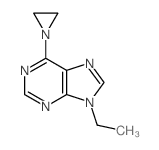 9H-Purine,6-(1-aziridinyl)-9-ethyl- Structure