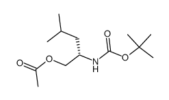 (S)-2-(tert-butoxycarbonylamino)-4-methylpentyl acetate结构式