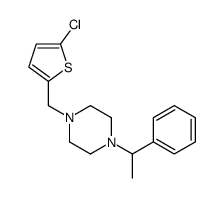 1-[(5-chlorothiophen-2-yl)methyl]-4-(1-phenylethyl)piperazine结构式
