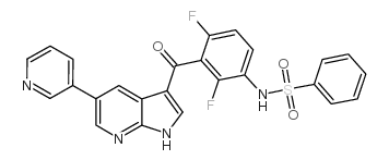 BENZENESULFONAMIDE,-[2,4-DIFLUORO-3-[[5-(3-PYRIDINYL)-1H-PYRROLO[2,3-B]PYRIDIN-3-YL]CARBONYL]PHENYL]- structure