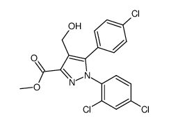 methyl 5-(4-chlorophenyl)-1-(2,4-dichlorophenyl)-4-hydroxymethyl-1H-pyrazole-3-carboxylate结构式