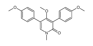 4-methoxy-3,5-bis(4-methoxyphenyl)-1-methylpyridin-2-one结构式