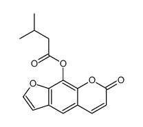 (7-oxofuro[3,2-g]chromen-9-yl) 3-methylbutanoate结构式