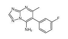 6-(3-fluorophenyl)-5-methyl-[1,2,4]triazolo[1,5-a]pyrimidin-7-amine结构式