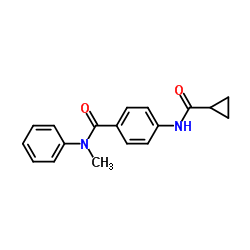 4-[(Cyclopropylcarbonyl)amino]-N-methyl-N-phenylbenzamide结构式