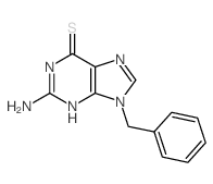 2-amino-9-benzyl-3H-purine-6-thione structure