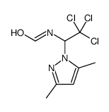N-[2,2,2-trichloro-1-(3,5-dimethylpyrazol-1-yl)ethyl]formamide结构式