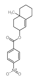 2-Naphthalenol,2,3,4,4a,5,6,7,8-octahydro-4a-methyl-, 2-(4-nitrobenzoate) Structure