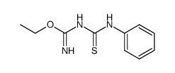 N-ethoxycarboximidoyl-N'-phenyl-thiourea结构式