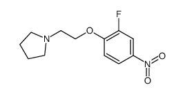 1-(2-((2-fluoro-4-nitrophenyl)oxy)ethyl)pyrrolidine结构式