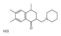 4,6,7-trimethyl-2-(piperidin-1-ium-1-ylmethyl)-3,4-dihydro-2H-naphthalen-1-one,chloride结构式