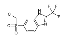 6-(chloromethylsulfonyl)-2-(trifluoromethyl)-1H-benzimidazole结构式