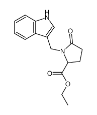 N-(Indolyl-3 methyl) pyroglutamate d'ethyle Structure