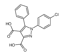 1-(4-chlorophenyl)-5-phenylpyrazole-3,4-dicarboxylic acid结构式