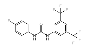 1-[3,5-Bis(trifluoromethyl)phenyl]-3-(4-fluorophenyl)urea结构式