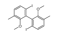 2,2'-dimethoxy-3,3'-dimethyl-6,6'-diiodobiphenyl结构式