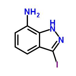 3-碘-1H-吲唑-7-胺结构式