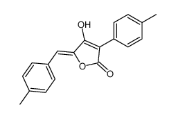 4-Hydroxy-3-p-tolyl-5-[1-p-tolyl-meth-(Z)-ylidene]-5H-furan-2-one Structure