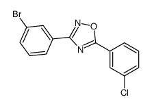 3-(3-bromophenyl)-5-(3-chlorophenyl)-1,2,4-oxadiazole结构式