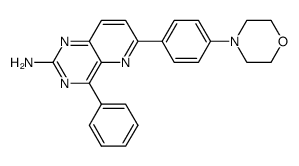 4-phenyl-6-(4-morpholinophenyl)pyrido[3,2-d]pyrimidin-2-ylamine Structure