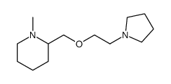 1-methyl-2-(2-pyrrolidin-1-ylethoxymethyl)piperidine结构式