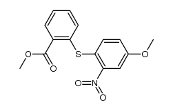 2-(4-methoxy-2-nitro-phenylsulfanyl)-benzoic acid methyl ester结构式