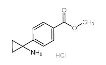 4-(1-AMINOCYCLOPROPYL)BENZOIC ACID METHYL ESTER HYDROCHLORIDE structure