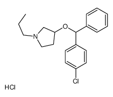 3-[(4-chlorophenyl)-phenylmethoxy]-1-propylpyrrolidine,hydrochloride结构式