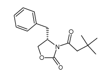 (4S)-4-benzyl-3-(3,3-dimethyl-1-oxobutyl)-2-oxazolidinone Structure