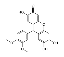 9-(3,4-dimethoxyphenyl)-2,6,7-trihydroxyxanthen-3-one Structure