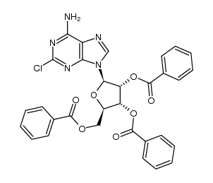 2',3',5'-tri-O-benzoyl-2-chloroadenosine结构式