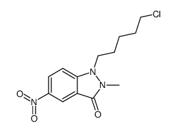 1-(5-chloropentyl)-2-methyl-5-nitro-1,2-dihydro-3H-indazol-3-one结构式