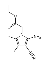 2-Amino-3-cyano-4,5-dimethyl-1-pyrrolessigsaeure-ethylester Structure