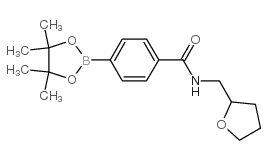 4-(Tetrahydrofurfurylaminocarbonyl)benzeneboronic acid pinacol ester structure