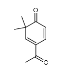 4-acetyl-6,6-dimethylcyclohexa-2,4-dienone Structure