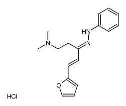 5-dimethylamino-1t-[2]furyl-pent-1-en-3-one-phenylhydrazone, hydrochloride Structure