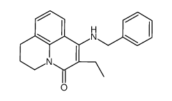 7-(benzylamino)-6-ethyl-2,3-dihydro-1H,5H-pyrido[3,2,1-ij]quinolin-5-one Structure