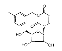 3-<(3-methylphenyl)methyl>-1-β-D-ribofuranosyluracil Structure