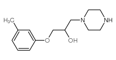 1-哌嗪-1-基-3-间甲苯氧基-2-丙醇结构式