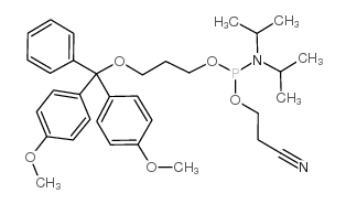 3-(4,4'-DIMETHOXYTRITYL)PROPANDIOL-1-N,N-DIISOPROPYL (BETA-CYANOETHYL) PHOSPHORAMIDITE structure