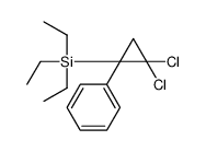(2,2-dichloro-1-phenylcyclopropyl)-triethylsilane结构式