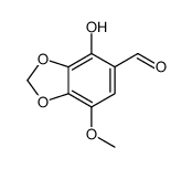 4-hydroxy-7-methoxy-1,3-benzodioxole-5-carbaldehyde Structure
