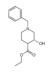 (+)-ethyl (3R,4R)-3-hydroxy-1-(phenylmethyl)piperidine-4-carboxylate Structure
